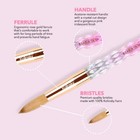 Kiara Sky Acrylic Nail Brush 100  Kolinsky  12 - Pink Handle