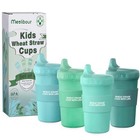 4 Packs Sippy Cups For Toddlers Kids  Reusable Plastic Spill Proof Cups Blue