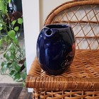 Crown Royal Dark Blue Whisky Pub Jug Water Pitcher Ceramic Barware