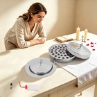 Holy Communion Tray Set Stainless Steel Communion Tray W  Lid grid For Churches