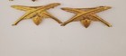 2 Army Officers Collar Pins Field Clerk Adjutant General Corps 1-3 4 Gilt 1921-4
