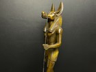 Fantastic Egyptian God Of After Life Doctor Anubis Figurine -holding Was-scepter