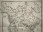 1889 North America Hand Coloured Original Antique Map By Johnston