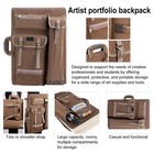 Transon Art Portfolio Case Artist Backpack Canvas Bag Large 26   x 19 5     Brown