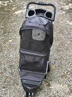 Pet Stroller Dog   Cat Cage 3-wheel Travel Folding Carrier - Black