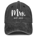 Mrs Bride Hat Bridal Shower Gifts Wedding Mr Couple One Size Black Mrs-2025