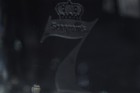 Vintage Seagram   s 7 Crown Whiskey Clear Glass Decanter Etched Statue Of Liberty