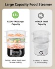Vaporera Electrica De Alimentos Olla De Coccion 13 7qt  Acero Inoxidable Nuevo