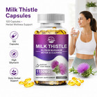 Milk Thistle 120 Capsules High Silymarin Liver Health Support Supplement