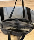 Preowned Pottery Barn Kids  Diaper Bag Black Herringbone Design M Monogram