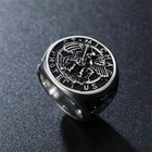 Mens Stainless Steel Catholic Archangel St Saint Michael Ring Size 7-15