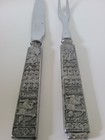 Hardanger Konge Tinn Royal Pewter Norwegian Carving Set Vikings Vintage
