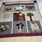 Handmade Crib Quilt Baby Blanket Patchwork Old Mcdonald Farm Animals Unisex