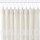 20 Pcs Metal Curtain Rings With Clips  White Drapery Rings For Hanging  Curta   