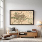 Old London Map 1814 Vintage Large Map London