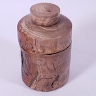 Vintage Hand Turned Rustic Natural Burl Wood Lidded Trinket Box Jar