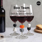 Boo Team Wine Charms  Pack Of 6 - Halloween Drink Identifier Wine Glass Charms F