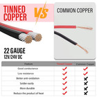 22 Gauge 2 Conductor Electrical Wire 50 Ft  22 Awg Stranded Tinned Copper Low Vo