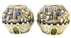 Vintage Judaica Jewish Jerusalem Holy Land 925 Shabbat Candle Holders Judaism