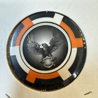 Harley-davidson  1 Collectible Poker Chip Eagle Logo Black Orange White