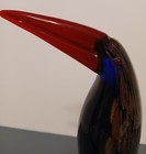 Tropical Toucan Bird Cobalt Blue With Gold-infused Accents 11  Murano Glass Styl
