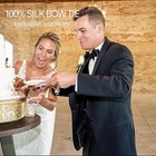 100  Silk Mens Bowtie Self Tie Bow Tuxedo Wedding Solid Black 