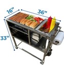 Hot Dog Cart   Propane Or Butane Powered   Portable 4 Wheels