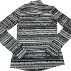 Nike Pro Pullover Womens Medium Grey Fair Isle Stripe Hyperwarm Dri Fit 1 2 Zip