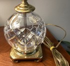 Waterford Lismore Electric Table Lamp No Shade 10    Tall  17    With A Shade 