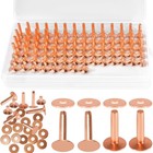 77set pack Exquisite 2-size  9 Copper Rivets burrs For Leather Wide Application