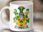 Odell Family Crest Shield Emblem Coat Of Arms Mug