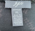 J jill Womens Xl Tunic Gray Geometric Print Long Sleeve Knit Top Blouse Shirt