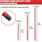 Mop Handle For Ocedar  Spin O Cedar 4-section 1 Handle  Red