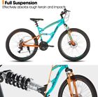 Men s Full Suspension Mountain Bike - 21-speed  26  Wheels  Dual Disc Brakes