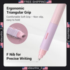 Writech Fine Nib Fountain Pen Set With Soft Grip  Refillable Ink  Black