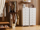 Furnulem White Tall Dresser For Bedroom With 7 Drawers  Vertical Chest Of Drawer