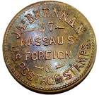  1860 s  New York Ny-630-i-1b  r-5  James Brennan Civil War Token 