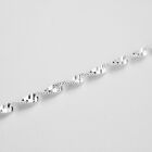 925 Silver Chain Double Water Wave Necklace W  Lobster Lock Women Jewelry 16-24 