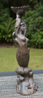 15  Heavy Cast Iron Mermaid Statue Nautical Sea Beach Birdbath Key Holder Clean