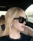 Chanel Ch5422 Women Sunglasses Black Crystal Letter Logo Gray Lens Luxury Shades