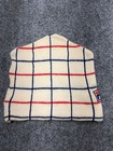 Vintage Fila Windowpane Check Knit Beanie White Navy Red Bjorn Borg Style One Sz