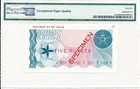 Government Of Seychelles 5 Rupees Nd 1968  Color Trial Specimen Pmg  66epq