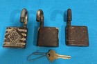 Lot Of 3 Vintage Lockwood Cloverleaf Padlocks With 1 Key For All 3 Locks
