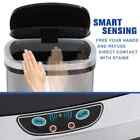 Bestoffice 13 Gal Stainless Steel Touchless Kitchen Trash Can With Motion Sensor