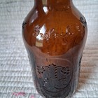 Vintage Grolsch Beer Bottles Glass Embossed Amber Brown Porcelain Swing Top 2 Pk
