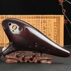 Good Sound 12 Holes Smoked Burn Bc Tone Ocarina Bass C Flute Music Instrument