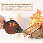 Bellows Fireplace Wood Leather Vintage Fire Brass Blower Antique Air Bellow New