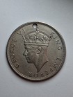 1947 Southern Rhodesia George Vi Half Crown  great Details  Holed 