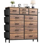 Pre-owned 12 Drawer Dresser Fabric Chest Storage Organizer For Bedroom Brown