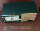 Vintage Green Htf Bulova  Model 100 Clock Radio  Read Desciption And See Pics   